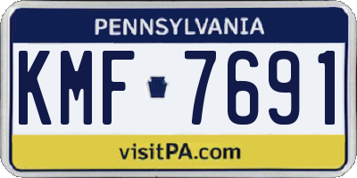 PA license plate KMF7691