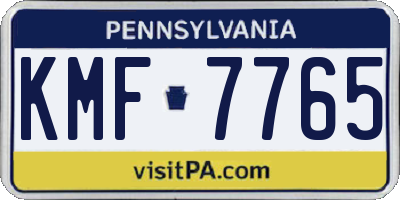 PA license plate KMF7765