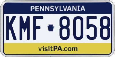 PA license plate KMF8058