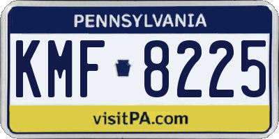 PA license plate KMF8225