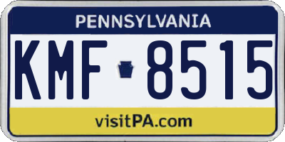 PA license plate KMF8515
