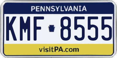 PA license plate KMF8555