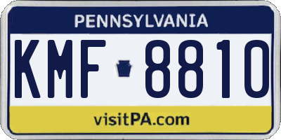 PA license plate KMF8810
