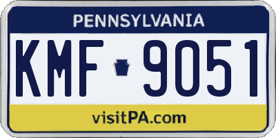 PA license plate KMF9051