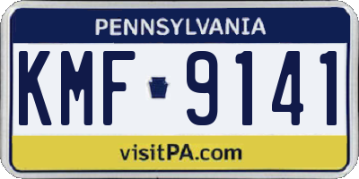 PA license plate KMF9141