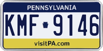 PA license plate KMF9146