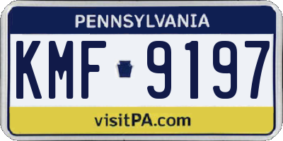 PA license plate KMF9197
