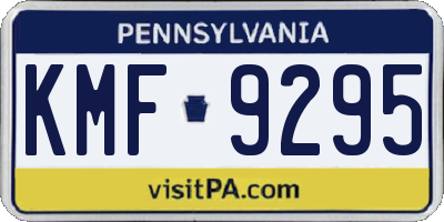 PA license plate KMF9295