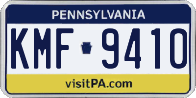 PA license plate KMF9410