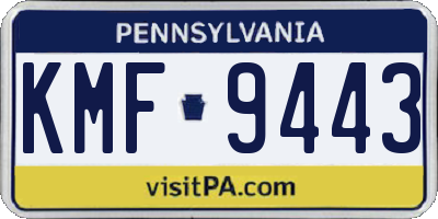 PA license plate KMF9443