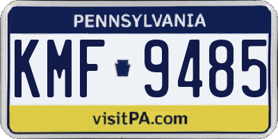 PA license plate KMF9485