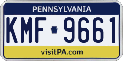 PA license plate KMF9661