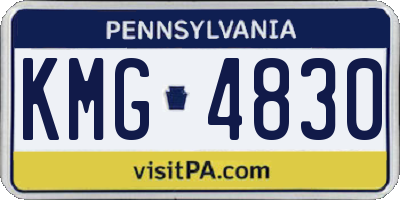 PA license plate KMG4830