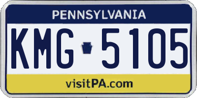 PA license plate KMG5105