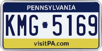PA license plate KMG5169