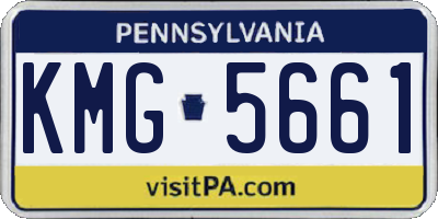 PA license plate KMG5661