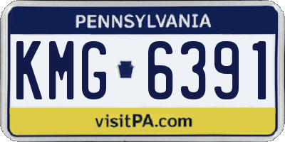 PA license plate KMG6391