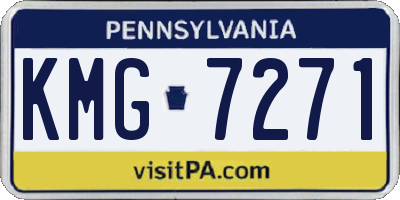 PA license plate KMG7271