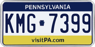 PA license plate KMG7399