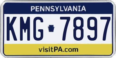 PA license plate KMG7897