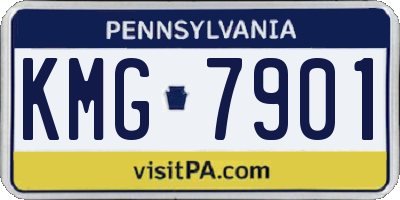 PA license plate KMG7901