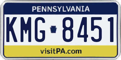 PA license plate KMG8451