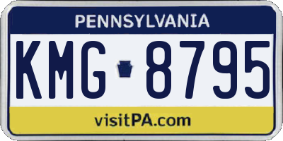 PA license plate KMG8795