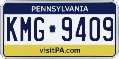 PA license plate KMG9409