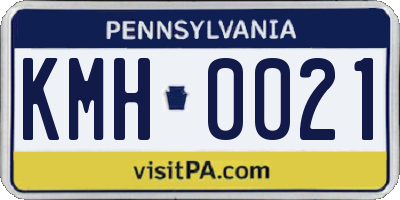 PA license plate KMH0021