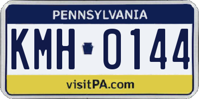 PA license plate KMH0144
