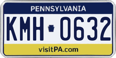 PA license plate KMH0632