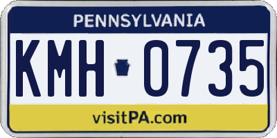 PA license plate KMH0735