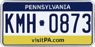 PA license plate KMH0873