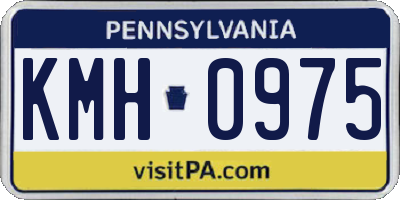 PA license plate KMH0975