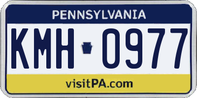 PA license plate KMH0977