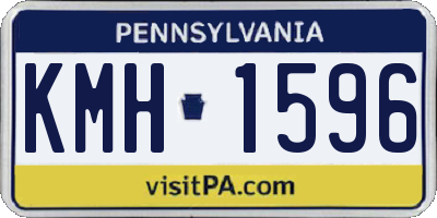 PA license plate KMH1596