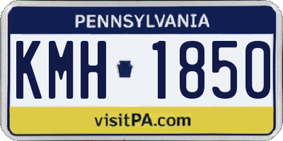 PA license plate KMH1850