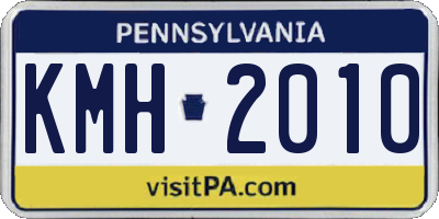 PA license plate KMH2010