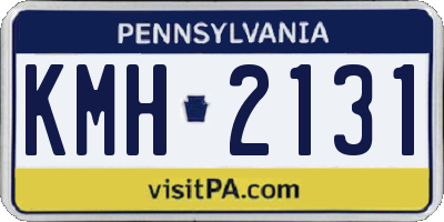PA license plate KMH2131