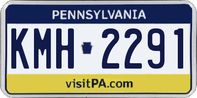 PA license plate KMH2291