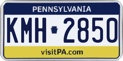 PA license plate KMH2850