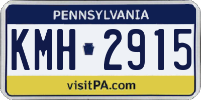 PA license plate KMH2915