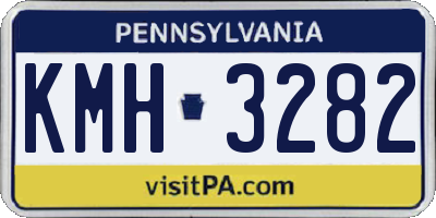 PA license plate KMH3282