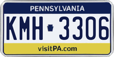 PA license plate KMH3306