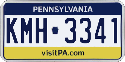 PA license plate KMH3341