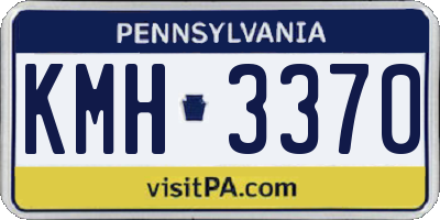 PA license plate KMH3370