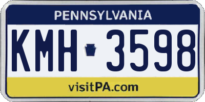 PA license plate KMH3598