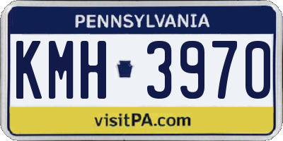 PA license plate KMH3970