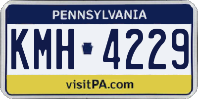 PA license plate KMH4229