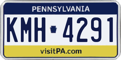 PA license plate KMH4291